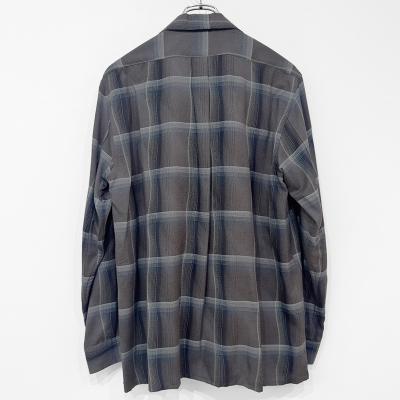 SUGARHILL [ OMBRE PLAID OPEN COLLAR SHIRTS ] STAGGER DARK PURPLE
