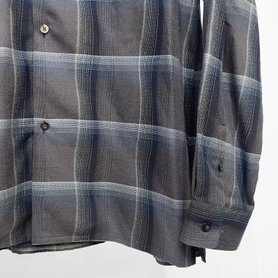 SUGARHILL [ OMBRE PLAID OPEN COLLAR SHIRTS ] STAGGER DARK PURPLE
