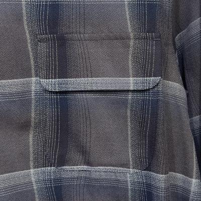 SUGARHILL [ OMBRE PLAID OPEN COLLAR SHIRTS ] STAGGER DARK PURPLE