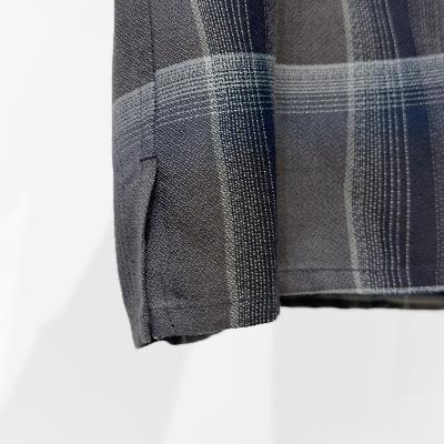 SUGARHILL [ OMBRE PLAID OPEN COLLAR SHIRTS ] STAGGER DARK PURPLE