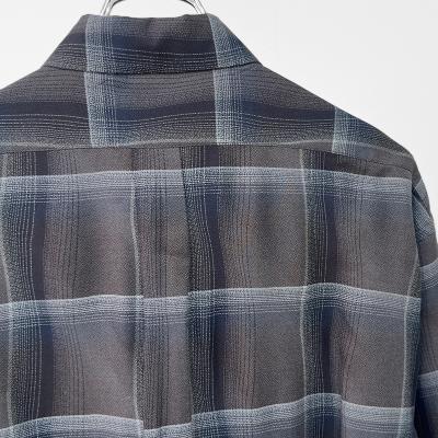 SUGARHILL [ OMBRE PLAID STAGGER SHIRTS ] DARK PURPLE