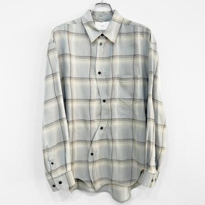 SUGARHILL [ OMBRE PLAID STAGGER SHIRTS ] SMOKE BLUE