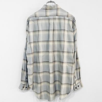 SUGARHILL [ OMBRE PLAID STAGGER SHIRTS ] SMOKE BLUE