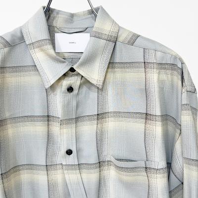 SUGARHILL [ OMBRE PLAID STAGGER SHIRTS ] SMOKE BLUE