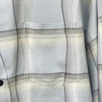 SUGARHILL [ OMBRE PLAID STAGGER SHIRTS ] SMOKE BLUE