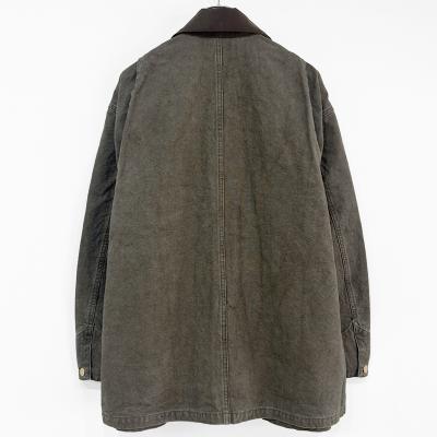 URU [ COTTON CANVAS COVERALL JACKET ] L.BROWN