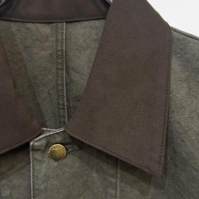 URU [ COTTON CANVAS COVERALL JACKET ] L.BROWN