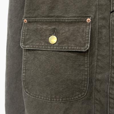 URU [ COTTON CANVAS COVERALL JACKET ] L.BROWN