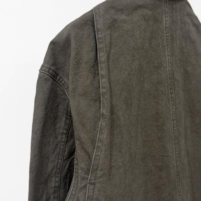 URU [ COTTON CANVAS COVERALL JACKET ] L.BROWN