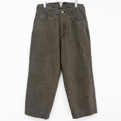 URU [ COTTON CANVAS STRAIGHT PANTS ] L.BROWN