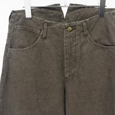 URU [ COTTON CANVAS STRAIGHT PANTS ] L.BROWN