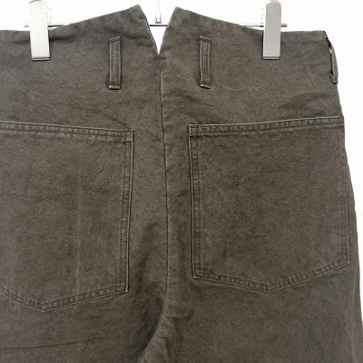 URU [ COTTON CANVAS STRAIGHT PANTS ] L.BROWN