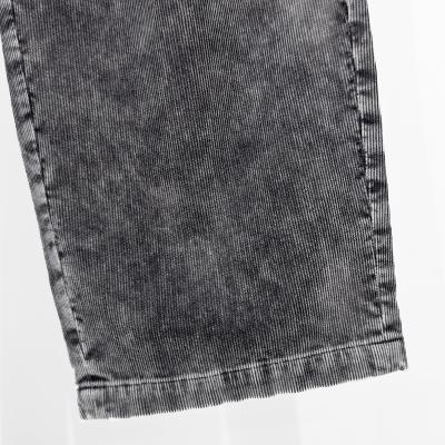 URU [ COTTON POLYESTER CORDUROY 2 TUCK PANTS ] F.BLACK