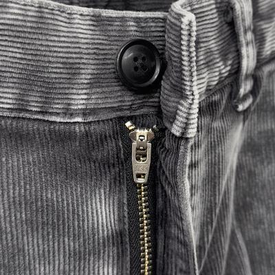 URU [ COTTON POLYESTER CORDUROY 2 TUCK PANTS ] F.BLACK