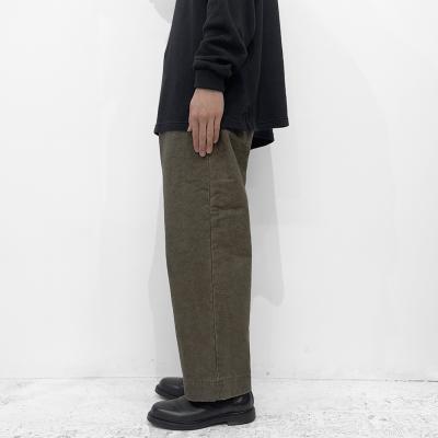 URU [ COTTON CANVAS STRAIGHT PANTS ] L.BROWN