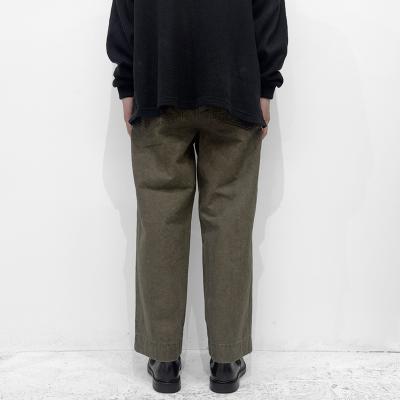 URU [ COTTON CANVAS STRAIGHT PANTS ] L.BROWN