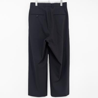 URU [ POLYESTER 1 TUCK PANTS ] D.NAVY