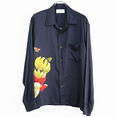 UNUSED [ US2316 (Open collar printed shirt) ] NAVY