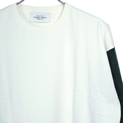 UNUSED [ US1957 (Long sleeve t-shirt) ] WHITE×BLACK