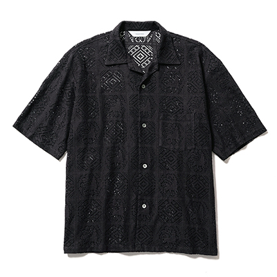 Sasquatchfabrix. [ JAH LION LACE H/S OC SHIRT ] BLACK