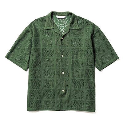 Sasquatchfabrix. [ JAH LION LACE H/S OC SHIRT ] GREEN