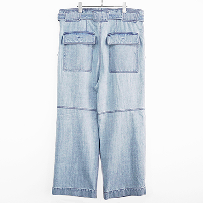 ESSAY [ BELTED FIELD PANTS (P-4) ] BLEACH DENIM