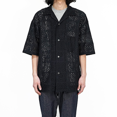 Sasquatchfabrix. [ JAH LION LACE H/S OC SHIRT ] BLACK