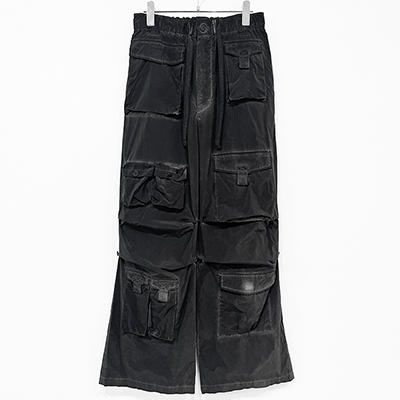 DAIRIKU [ Vintage Wash PKT Nylon Pants ] Vintage Mud Black