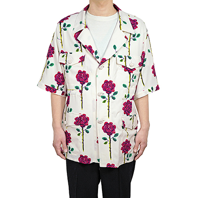 Sasquatchfabrix. [ ROSE SAFARI H/S SHIRT ] WHITE