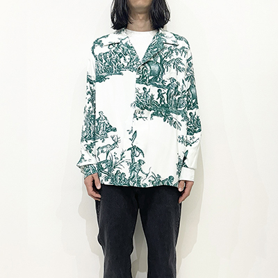 UNUSED [ US2417 (4 continents print long sleeve shirt) ]