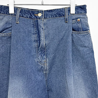 URU [ COTTON DENIM SHORTS ] L.INDIGO