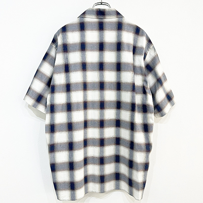 URU [ COTTON MODAL OPEN COLLAR S/S SHIRTS ] BROWN