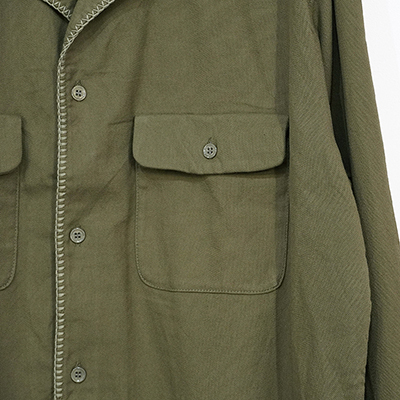 UNUSED [ US2333 (Open collar shirt) ] OLIVE