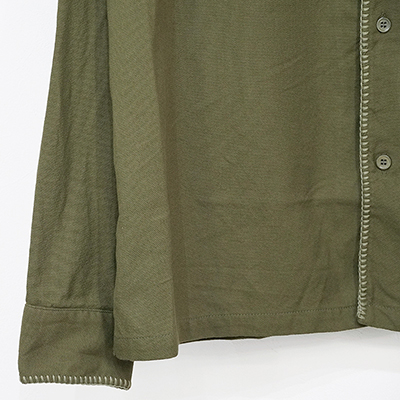 UNUSED [ US2333 (Open collar shirt) ] OLIVE