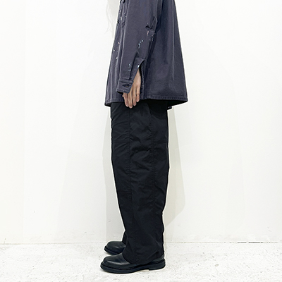 URU [ NYLON SILK EASY PANTS ] NAVY