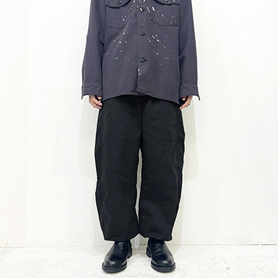 URU [ NYLON SILK EASY PANTS ] NAVY