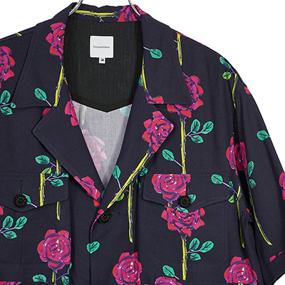 Sasquatchfabrix. [ ROSE SAFARI H/S SHIRT ] BLACK