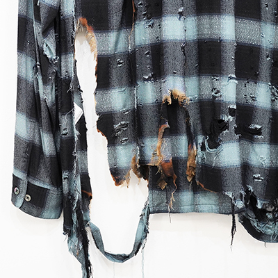 SUGARHILL [ BURNT OMBRE PLAID BLOUSE ] TURQUOISE BLUE