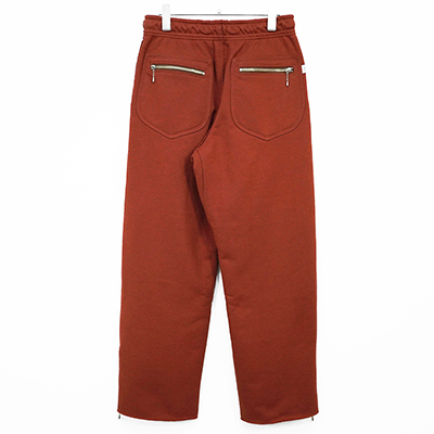 SUGARHILL [ ZIP-UP WIDE SWEAT TROUSERS ] OLD ORANGE