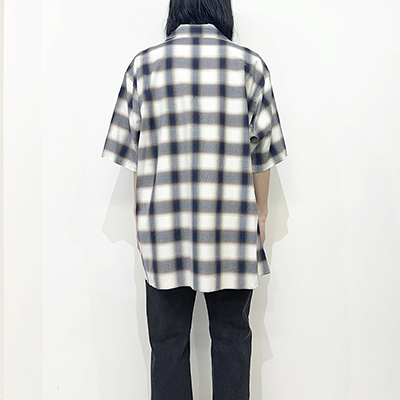 URU [ COTTON MODAL OPEN COLLAR S/S SHIRTS ] BROWN