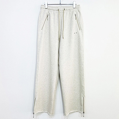 SUGARHILL [ ZIP-UP WIDE SWEAT TROUSERS ] IVORY WHITE