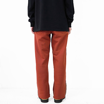 SUGARHILL [ ZIP-UP WIDE SWEAT TROUSERS ] OLD ORANGE