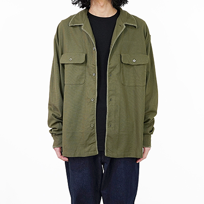 UNUSED [ US2333 (Open collar shirt) ] OLIVE