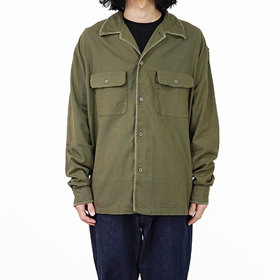 UNUSED [ US2333 (Open collar shirt) ] OLIVE