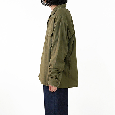 UNUSED [ US2333 (Open collar shirt) ] OLIVE