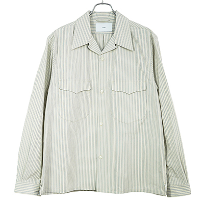 SUGARHILL [ STRIPE OPEN-COLLAR SHIRT ] SAX