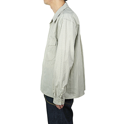 SUGARHILL [ STRIPE OPEN-COLLAR SHIRT ] SAX