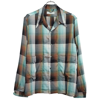 SUGARHILL [ Ombre Panama Open-collar Shirt ] GREEN