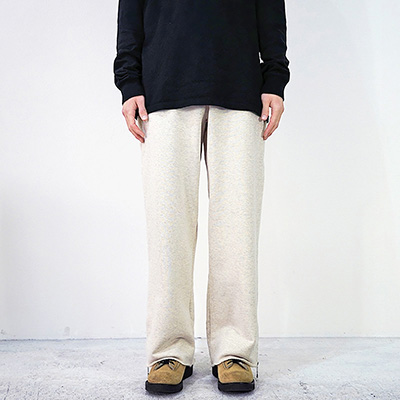 SUGARHILL [ ZIP-UP WIDE SWEAT TROUSERS ] IVORY WHITE