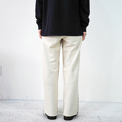 SUGARHILL [ ZIP-UP WIDE SWEAT TROUSERS ] IVORY WHITE